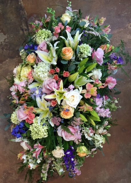 The Garden- Pastel Full Casket Spray - PETALS Design and Living Gifts