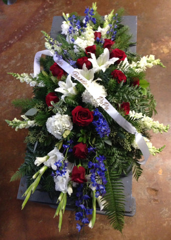Large Patriotic Standing Spray - PETALS Design and Living Gifts